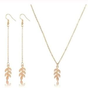 Leaves Necklace and Earring Set